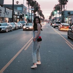 Light blue denim overall